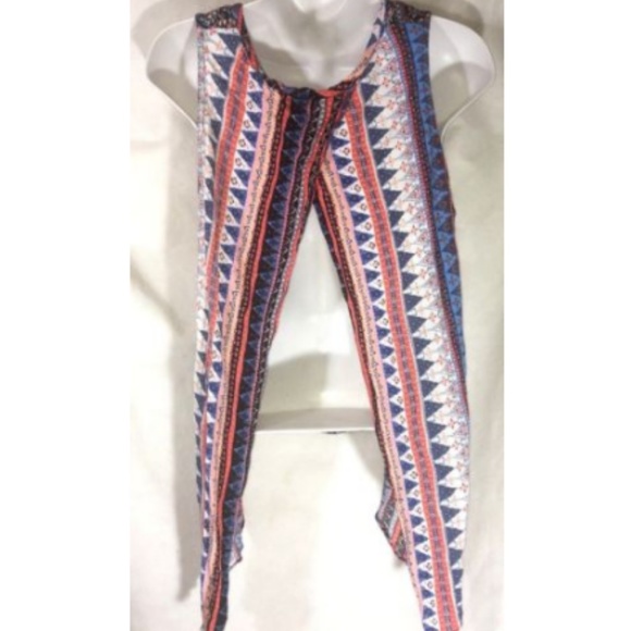 LAP Blouse Size M Open Back Sleeveless Multi-Color - Picture 2 of 4